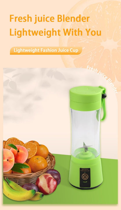 380ml Espremedor Elétrico Portátil Liquidificador de Smoothie USB Recarregável Processador de Alimentos Mini Misturador de Frutas para Viagem Cozinha Treino