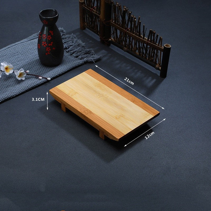 Bamboo Sushi Board boat plate Rectangular Platform Cooking Sashimi basin Japanese Korean Cuisine Tableware Serving Plate Tray