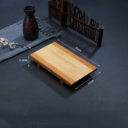 Bamboo Sushi Board boat plate Rectangular Platform Cooking Sashimi basin Japanese Korean Cuisine Tableware Serving Plate Tray