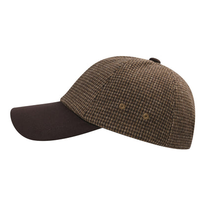 BOTVELA Men's Wool Tweed Baseball Cap Casual Style Soft Adjustable Unstructured Hat