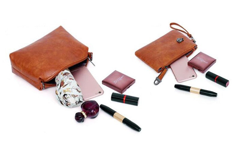 Women Composite Tassel Bag Luxury Leather Purse Handbags Famous Brands Designer Top-Handle Female Shoulder Bag 4pcs/set