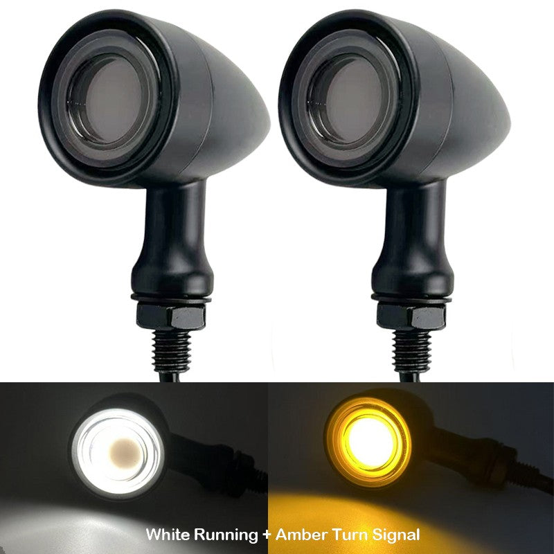 Front Rear LED Motorcycle Bullet Indicator Turn Signal Light 3 in 1 Running Brake Taillight Retro Integrated Light For Harley