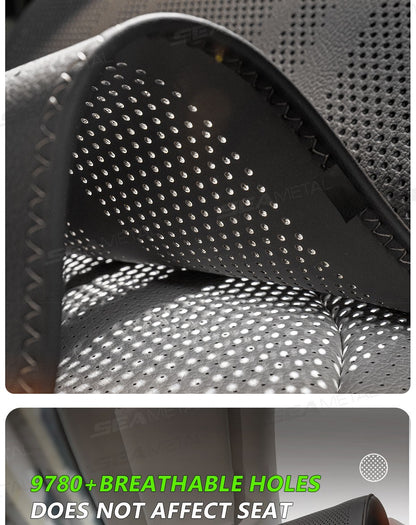 SEAMETAL Car Seat Cushion with Leg Support Universal Car Seat Protection Cover with Extension Leg Rest Padding Relieve Fatigue