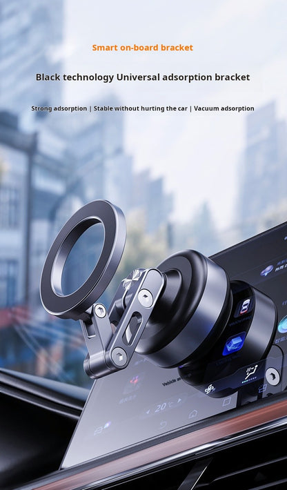 Suporte Veicular Magnético com Adsorção a Vácuo para Celular Dobrável Rotação 360 Graus Liga de Alumínio Adequado para Smartphones