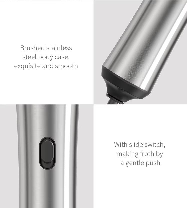 Kitchen Powerful Stirrer Milk Frother Handheld Foam Maker for Lattes Whisk Drink Mixer Coffee Electric Rechargable Egg Beater