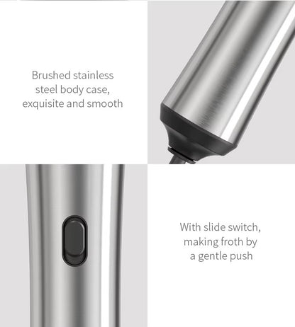 Kitchen Powerful Stirrer Milk Frother Handheld Foam Maker for Lattes Whisk Drink Mixer Coffee Electric Rechargable Egg Beater
