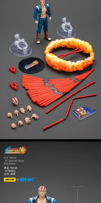 JOYTOY SNK KOF '98UM' 97 Special Team Ryuji Yamazaki Billy Kane Blue Mary 1/18 Bonecos de Ação Modelo Colecionável Brinquedo Presente para Menino
