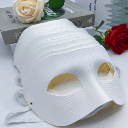 5 Pcs DIY Blank Half Face Masquerade Mask, Unpainted White Venetian Mask for Kids Adults Art Craft Halloween Costume Decoration