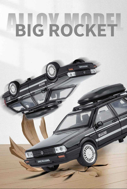 Diecast 1:32 VW SANTANA Wagon Alloy Car Model with Sound Light Children Boy Birthday Gift Toy Vehicles Miniature Voiture