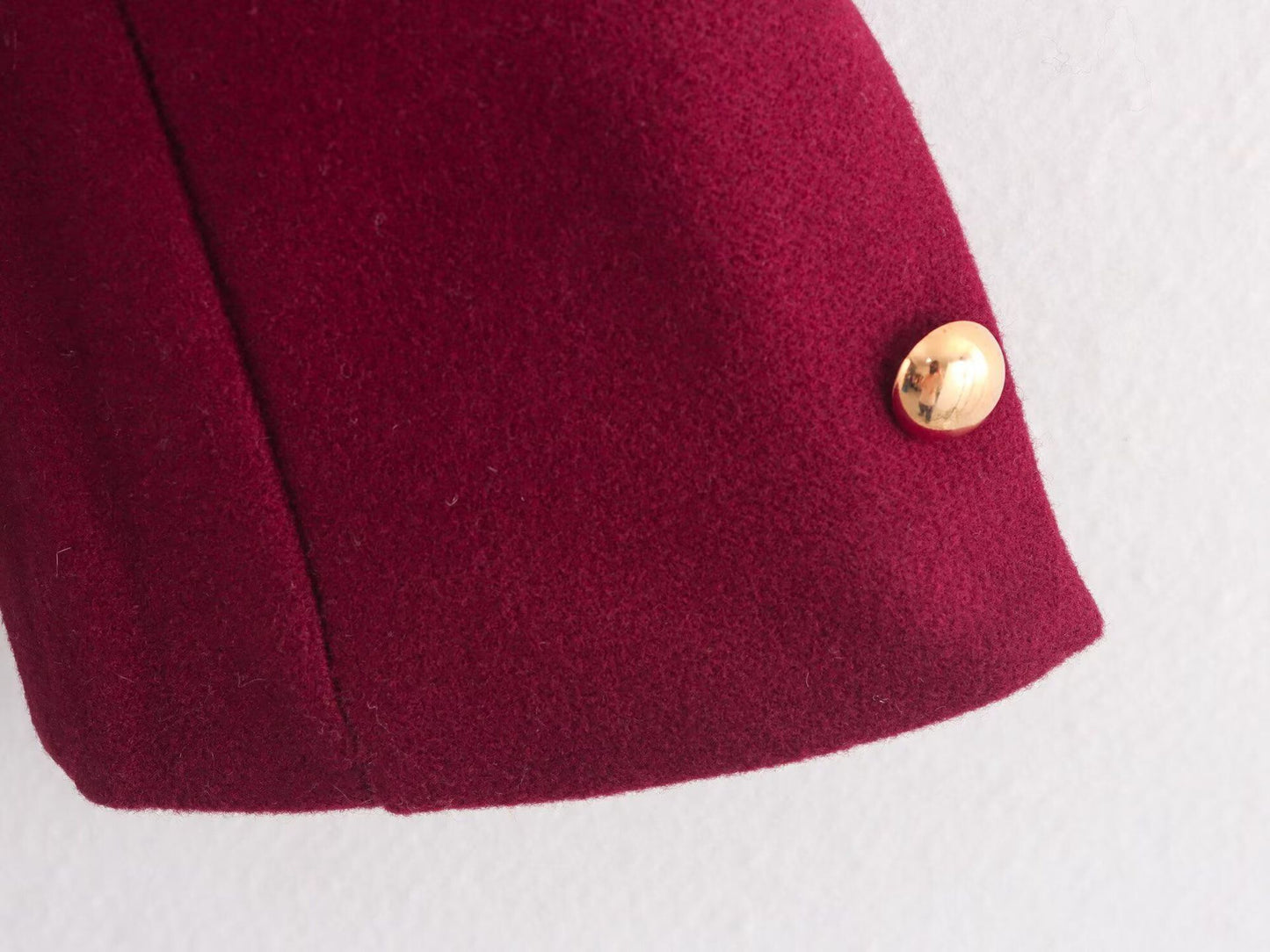 Thickened Double-Breasted Warm Collar Two-Tone Women's Winter Coat Fashionable Commute Style Polyester Fiber Long Sleeve Coat