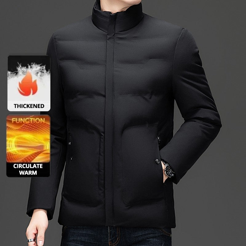 Top Grade ??????Men's Stand Collar Parka Jacket Windbreaker Coats Bubble Puffer Outerwear for Young Adults?????????????????