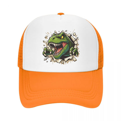 Personalized Wild T-rex Dinosaur Roars Baseball Cap Men Women Breathable Trucker Hat Outdoor Snapback Caps
