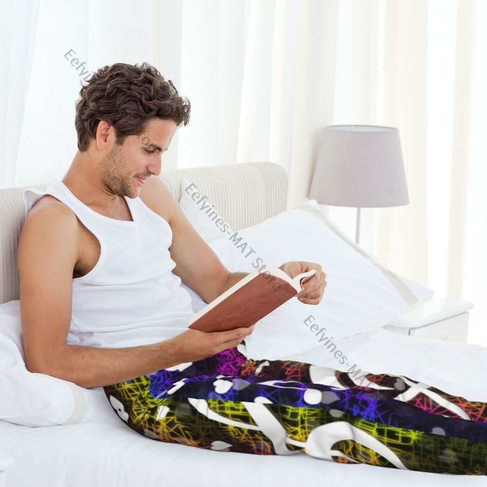 Cute Hedgehog Mens Pajamas Pyjamas Pants Lounge Pants Sleep Bottoms