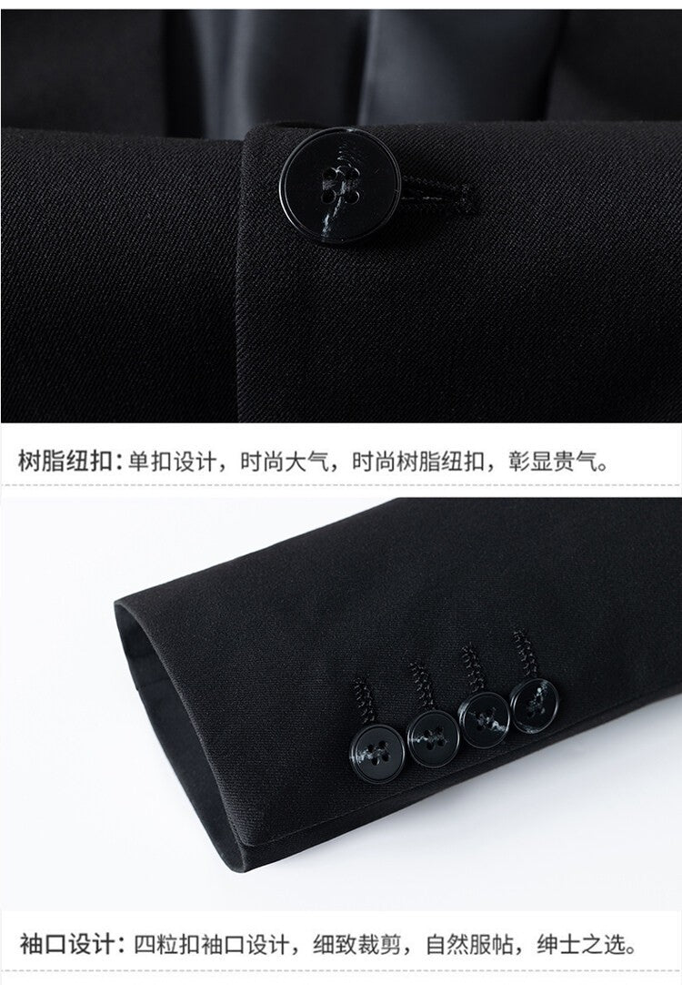 2025 High quality business casual (suit + trousers) Stylish and handsome stylish banquet two-piece set