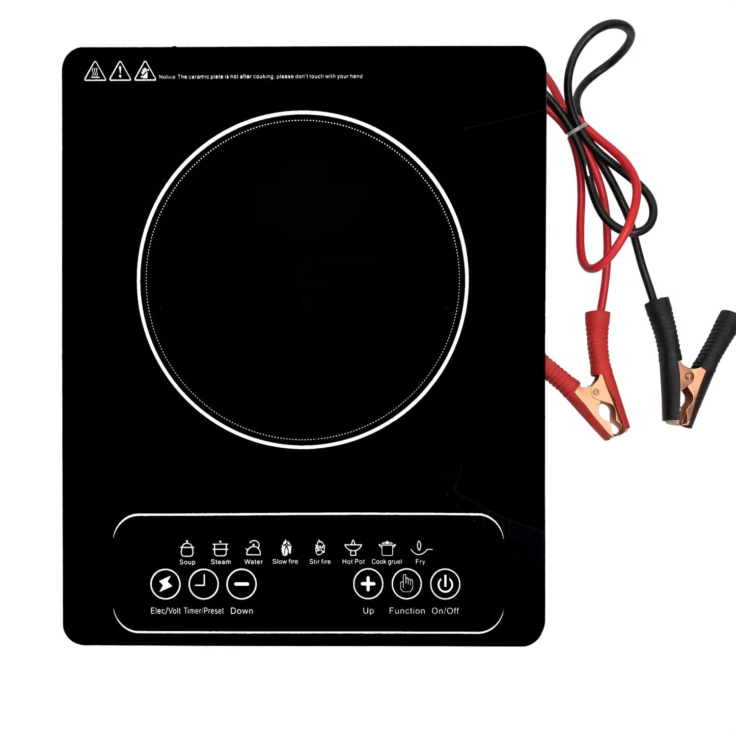 Fogão de Indução Elétrico Solar de Alta Qualidade com Um Queimador 12V 48V 1200W 800W 700W
