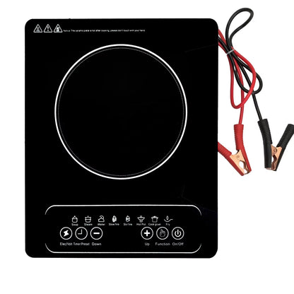 Fogão de Indução Elétrico Solar de Alta Qualidade com Um Queimador 12V 48V 1200W 800W 700W