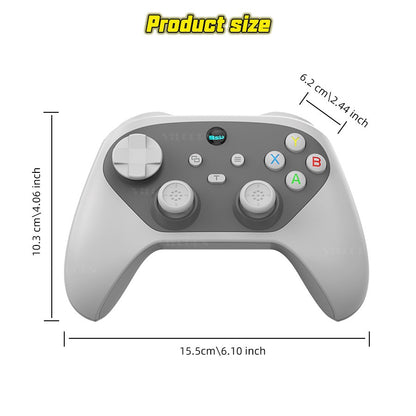 PC Wireless Game Controller Hall Joystick Trigger Mobile Gamepad for Switch/IOS/Android Support Six axis Gyro Turbo Macro M1 M2