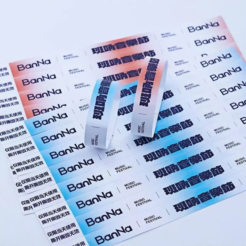 100/300/500/1000pcs Party Custom Bracelets Event Wristbands Customized Personalized Colored Wrist Band For Wedding Strap Meeting