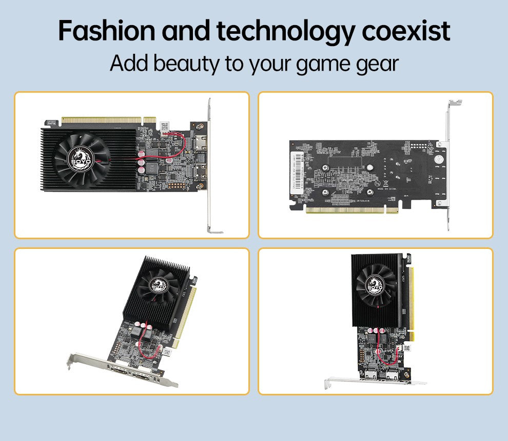SOYO Graphics Cards NVIDIA GT730 4G GDDR3 128bit Video Card HDMI*2 For Desktop Gaming Computer Components GPU GT 730