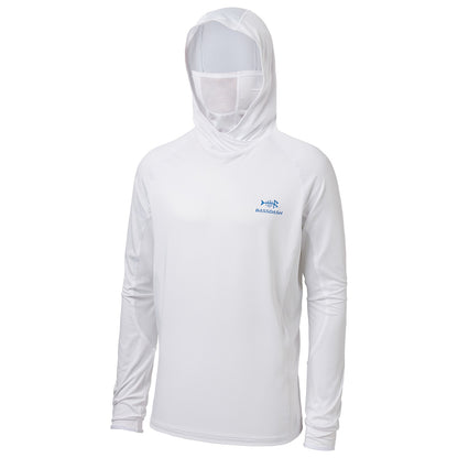 Camisa de Pesca Masculina Bassdash UPF 50+ de Manga Longa com Máscara e Capuz Protetor de Pescoço UV para Manter a Cabeça e o Rosto Aquecidos em Atividades ao Ar Livre, Caminhada e Corrida