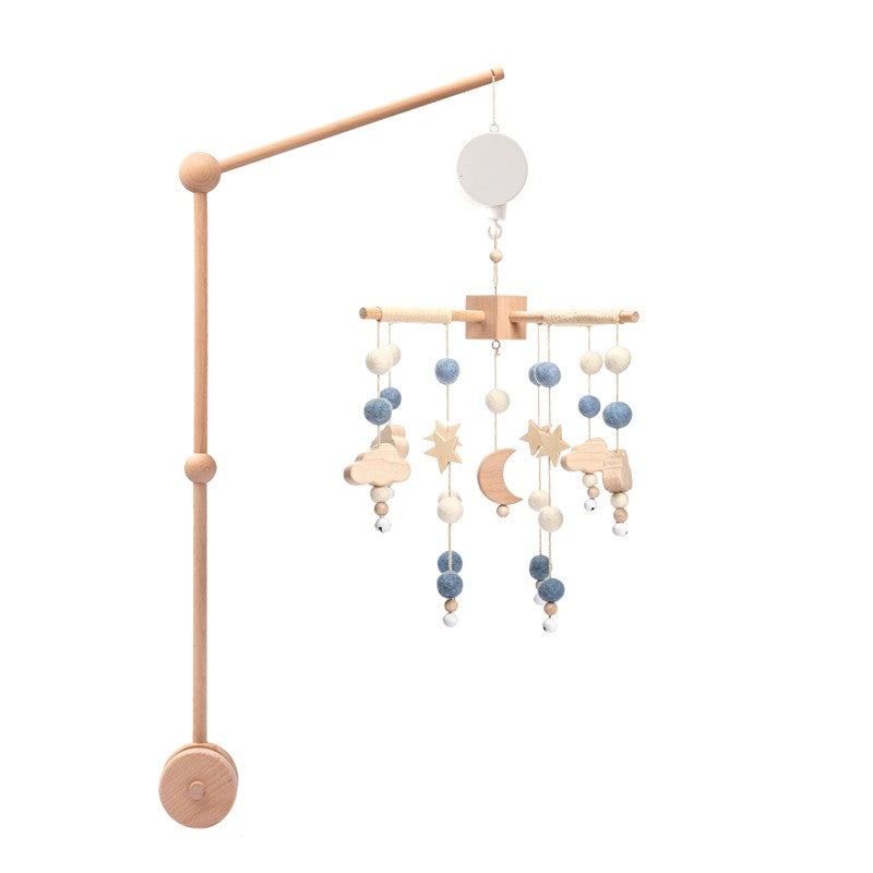 7Pcs  Assembly Rattles Bracket Set Infant Crib Mobile Bed Bell Bracket Protection Newborn Baby Toys Wooden Bed Bell Accessories