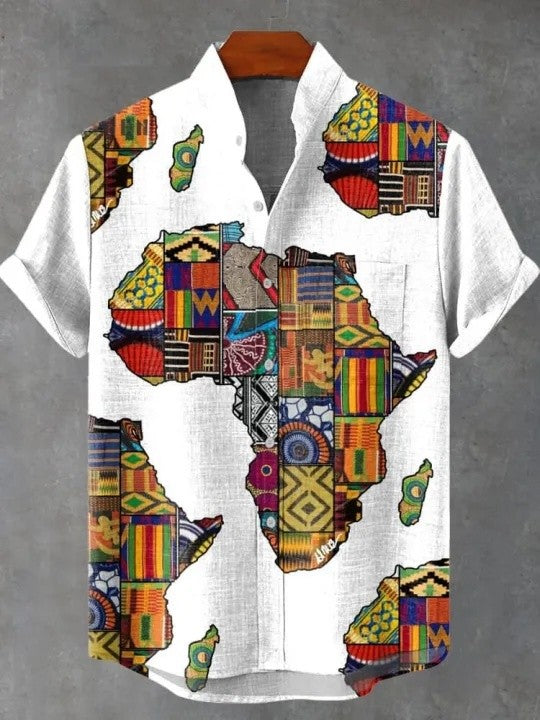 Hawaiian shirt 3D printed shirt retro casual summer vacation men's top