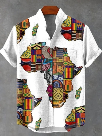 Hawaiian shirt 3D printed shirt retro casual summer vacation men's top