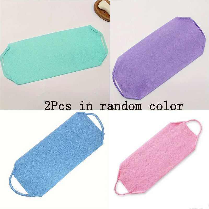 1/2pcs Sheet Exfoliating Bath Towel Bath Stretchable Back Full Body Scrub Towel Super Absorbent Scrub Towel Bathroom Supplies