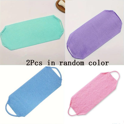 1/2pcs Sheet Exfoliating Bath Towel Bath Stretchable Back Full Body Scrub Towel Super Absorbent Scrub Towel Bathroom Supplies