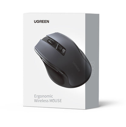 Mouse sem fio UGREEN Bluetooth 5.0 Mouse ergonômico 4000DPI 6 botões silenciosos Mouse para MacBook Tablet Laptops Computador PC 2.4G