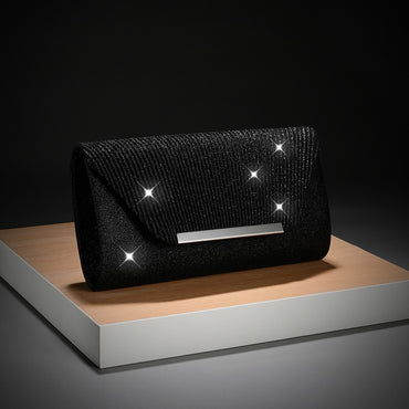 Luxury Envelope Evening clutch Bag New Bright Grain Wrinkle Textured Long Hardware shoulder bag Wedding Handbag for wedding bag