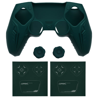 PlayVital Silicone Grip Case for PS5 Controller - Futuristic CyberMech Design Cover Compatible with PS5 Official Charging Dock