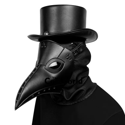 Halloween Plague Doctor Mask Steampunk Gothic Bird Beak Props for Party Carnival Cosplay Costumes Masquerade