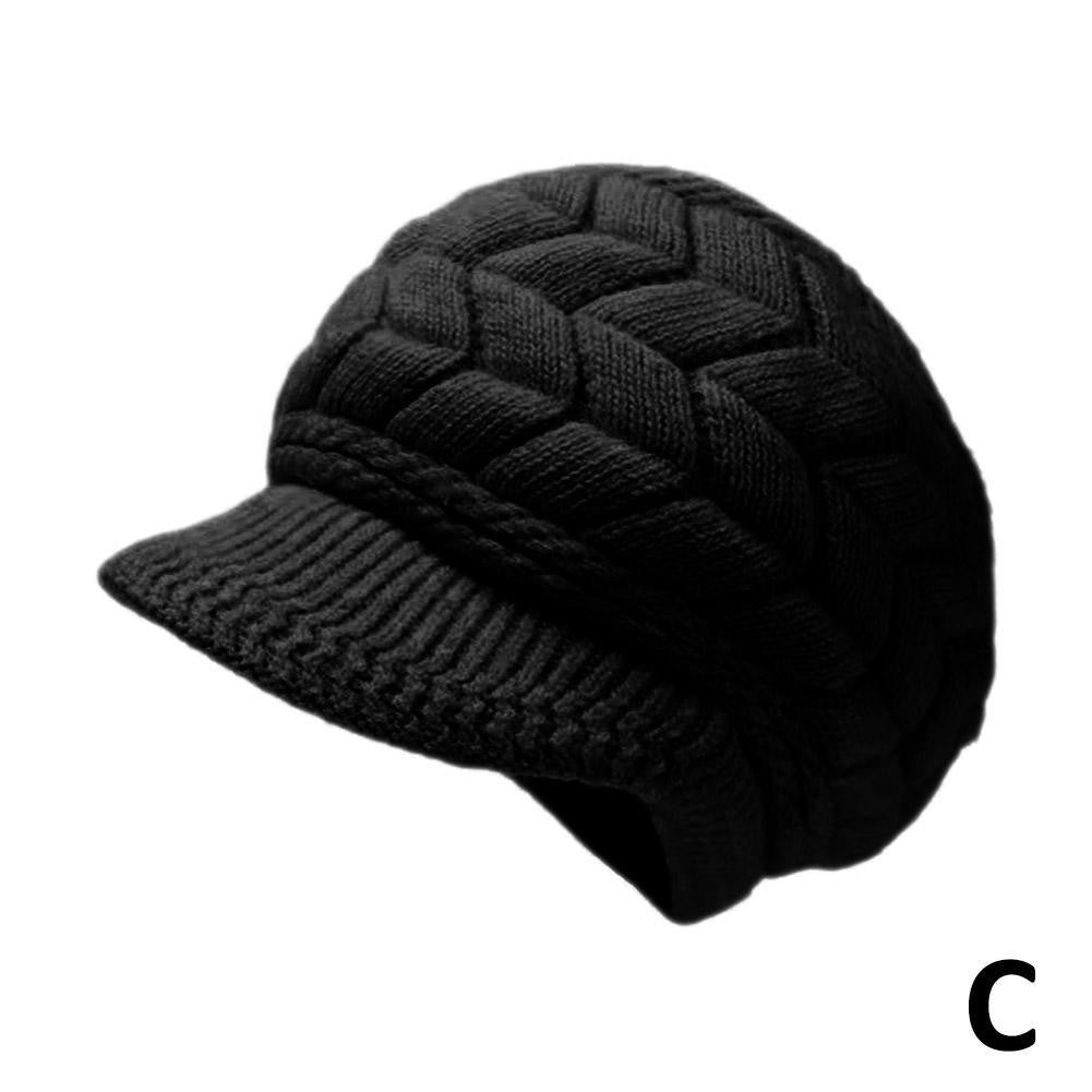 Women's Winter Solid Color Warm Knitting Loose Beret Leisure Ski Cap Korean Version Beret Plus Velvet Thick Knitting Ear Cap