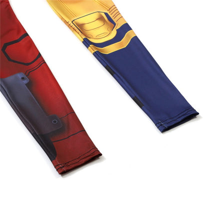 Kids Wolverine Role Play Costume Fantasy Movie Superhero Printed Zipper Bodysuit Halloween Performance Costume Party