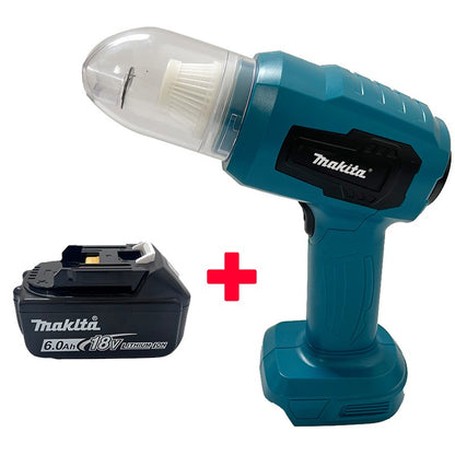 Aspirador de pó elétrico Makita com forte sucção, mini, sem fio, portátil, soprador para limpeza doméstica com 7 bicos para bateria 20V 18V