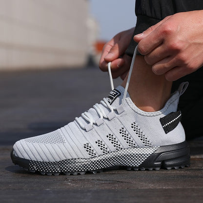 Tênis Masculino Casual Malha Leve Respirável Solado Macio Sapatos de Corrida Slip-on Masculino Sapatilhas Mocassins Calçados Esportivos Zapatos Hombre