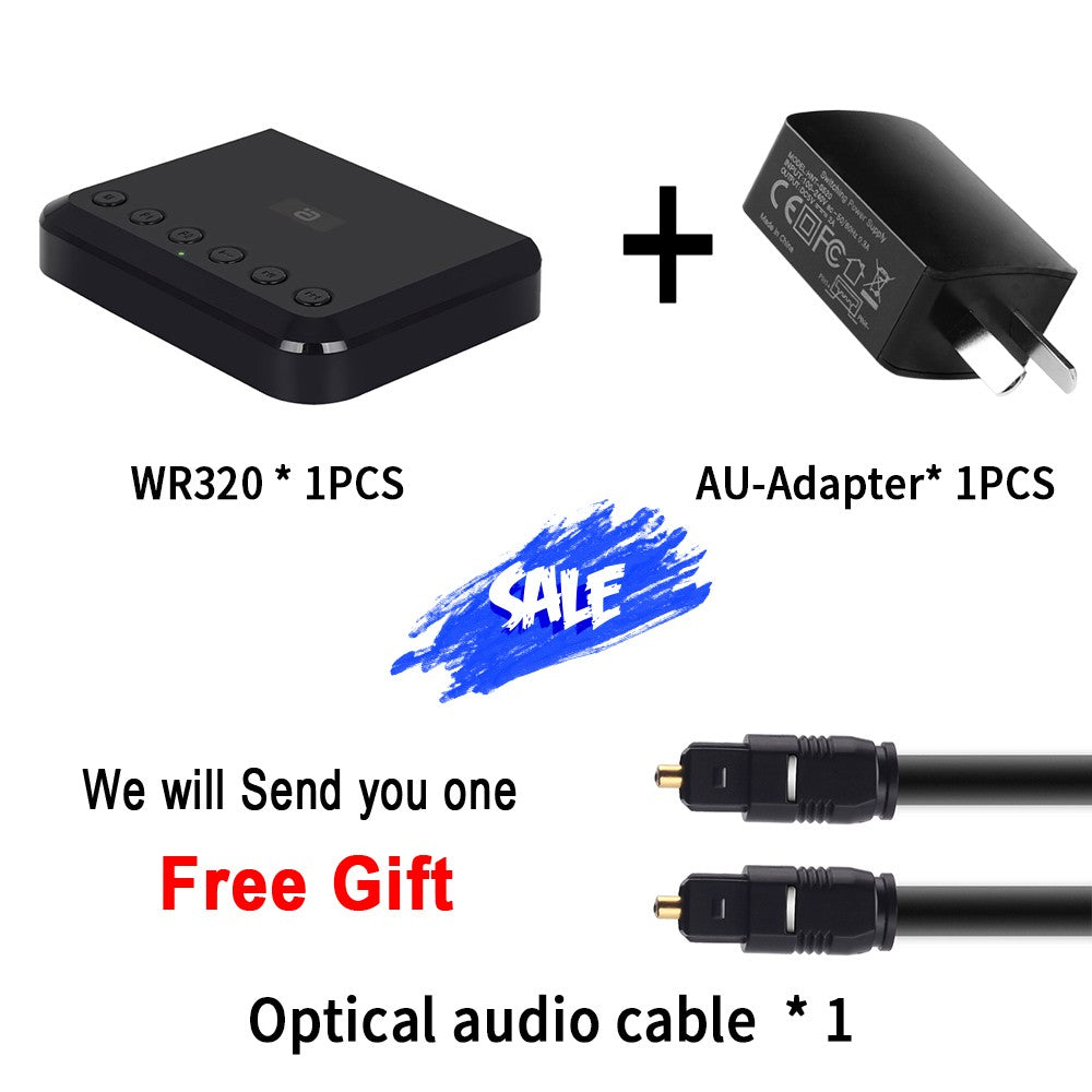 Wireless WIFI Audio Receiver for Airplay Spotify DLNA NAS Multiroom Sound Stream Bluetooth 5.0 Music box Optical Adapter WR320