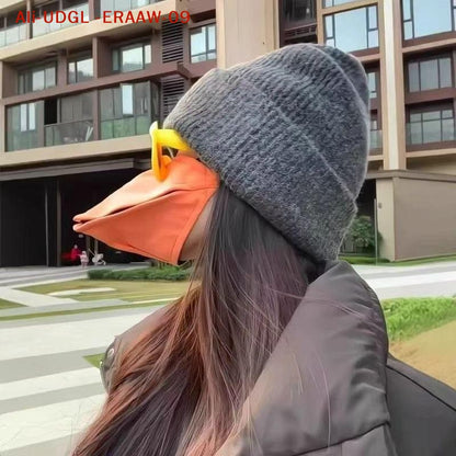 1/2Pcs Creative Movable Animal Mask Breathable 3D Duck Bill Face Mask & Yellow Frame Glasses Breathable Funny Party Set Gift
