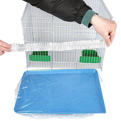 Forro Descartável para Gaiola de Coelho Bandeja Plástica Tapete de Filme Capa Sanitária Universal Substituível Pequeno Animal Hamster Saco de Fezes para Pet