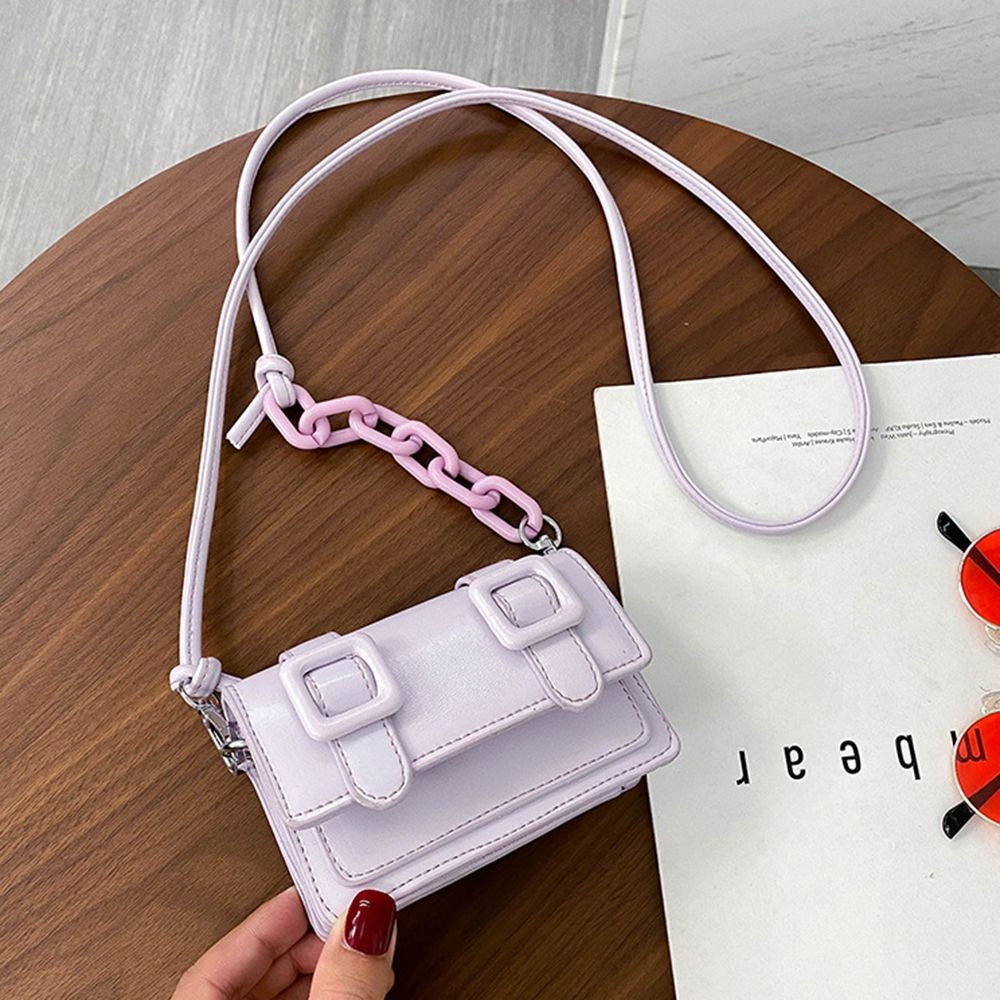 Mini Small Messenger Bags For Women Girl Chain Purse PU Leather Handbag Ladies Girl Crossbody Bags Designer 2022 Summer Yellow