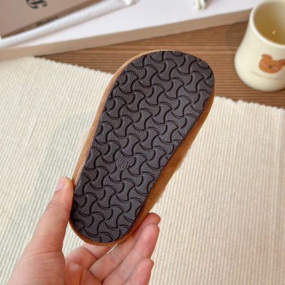 Children's Cotton Shoes 1-18 Years Old Beige Padded Thickened Boys Girls Walking Shoes Brown Soft Bottom Non-slip Kids Fur Shoes