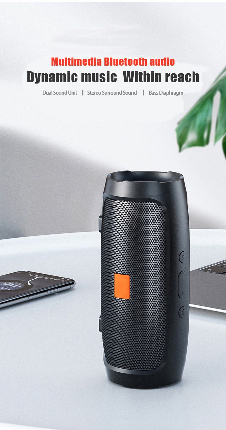 Caixa de som Bluetooth JBJ007, subwoofer, alto-falante estéreo portátil pequeno para ambientes externos, alto-falante sem fio Bluetooth inteligente para casa
