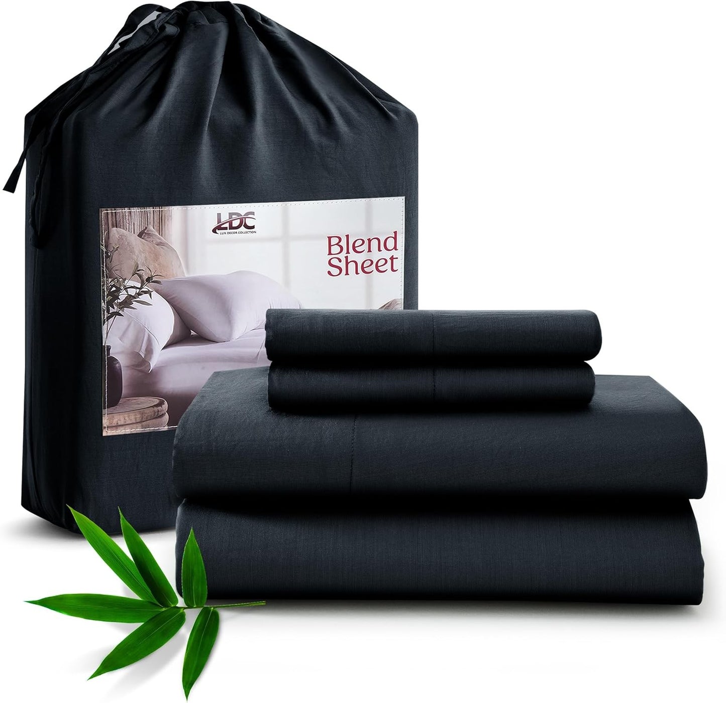 Lux Decor Bedsheet Set, Rayon Derived from Bamboo, Breathable & Soft, Hotel Luxury Silky Bedding