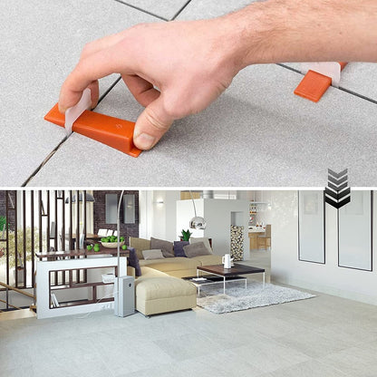 Peças do Sistema de Nivelamento de Azulejos de 1-3mm, 300-1300 Peças de Niveladores de Azulejos com Clipes, Peças de Ferramentas de Construção para Nivelamento e Assentamento de Azulejos DIY