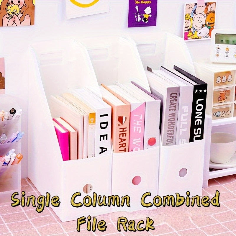 Minimalist Desktop File Organizer - Foldable & Lightweight, PP Material, Perfect for Office and Student Use