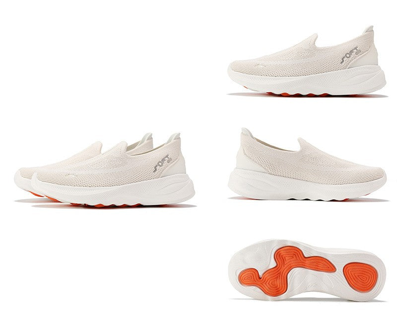 Li-Ning Women SOFT GO 2 KNIT Slip-on Casual Walking Shoes Breathable Cushion Flexible LiNing Comfortable Sports Sneakers AGLV018