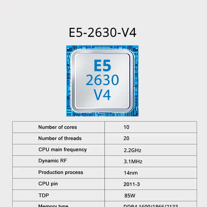 Conjunto de Placa-Mãe SOYO X99 com CPU Xeon E5 2630 V4 LGA2011-3 DDR4 16GB (1*16GB) RAM 2133MHz NVME M.2 Acessórios de Computador SATA