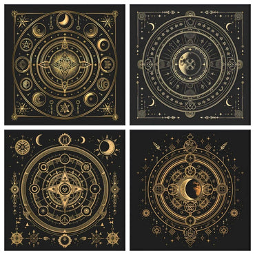 Suede Velvet Tarot Tablecloth Rune Divination Altar Tarot Patch Table Cover For Magicians Daily Board Games Card Pad