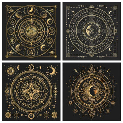 Suede Velvet Tarot Tablecloth Rune Divination Altar Tarot Patch Table Cover For Magicians Daily Board Games Card Pad